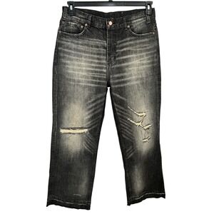Bravest Studios Baggy Denim Jeans Black Distressed Wash Size 32 Streetwear - AC‎